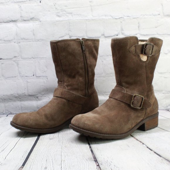 UGG Insulated Zip Winter Ankle Boots Size 6.5 - Picture 3 of 9